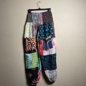 NWT Kathmandu Imports Womens‎ O/S Patchwork Wide Leg Baggy Boho Parachute Pants